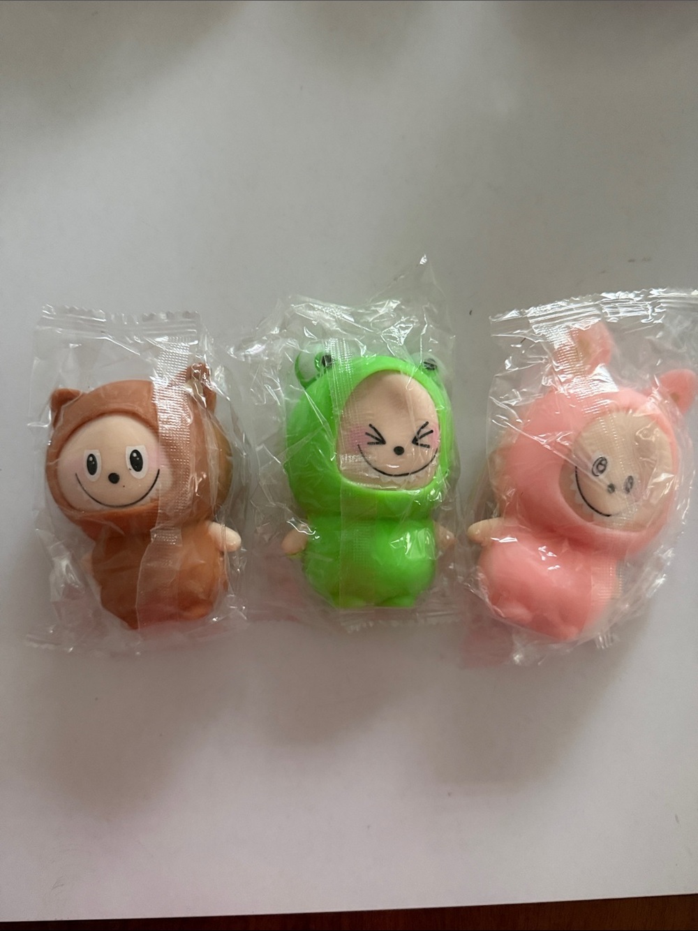 New Plush Animals Squishy’s - set of 3